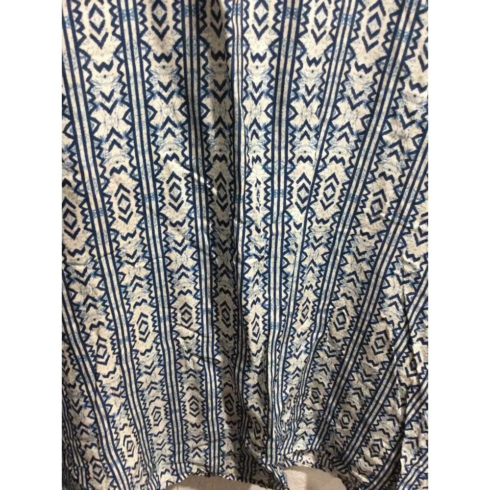 Beautiful print maxi skirt blues lined Size Medium M Boho Festival Hippie